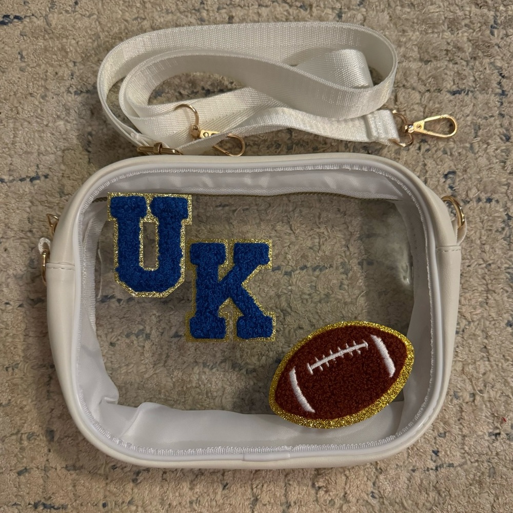 Clear crossbody stadium bag